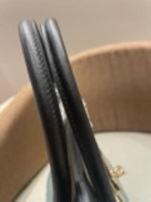 wholesale quality hermes birkin 25 swift green black toile quadrille ghw